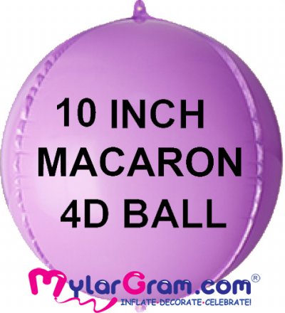 10" Macaron Light Purple Ball Shape 4D 