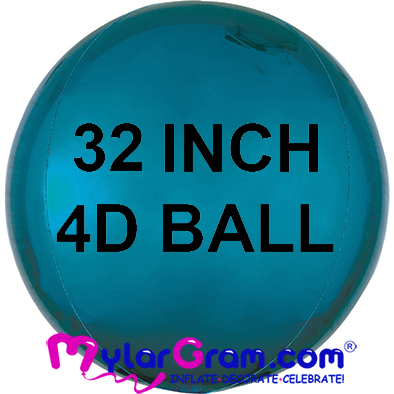 32" Dark Green Ball Shape 4D 