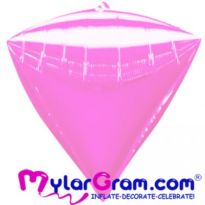 24" Light Pink Diamond Shape 4D