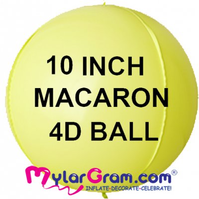 10" Light Yellow Ball Shape 4D 