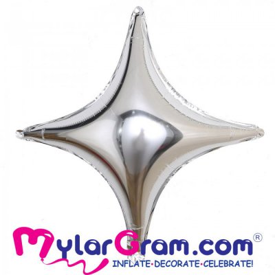 23" 4 Pointed Silver Star 