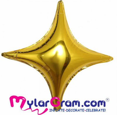 23" 4 Pointed Gold Star 
