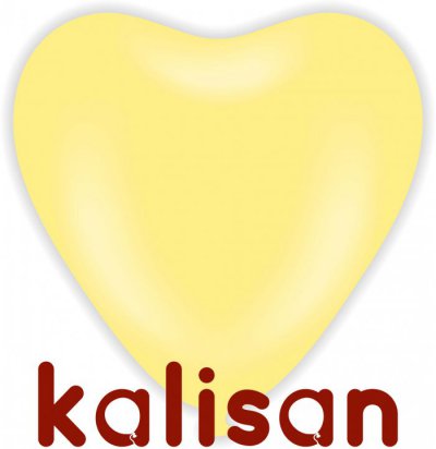 12" Heart Macroon Yellow 3005 KALISAN