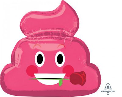25" Emoticon Pink Poop