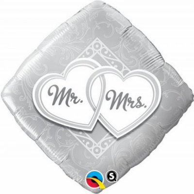 18" Mr & Mrs Entwined Hearts