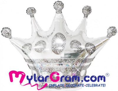 40" Silver Crown Shape 