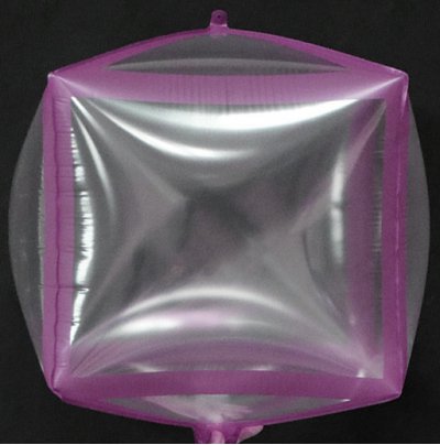 24" Clear Pink Cube 4D 