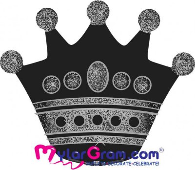 40" Black Crown Shape 