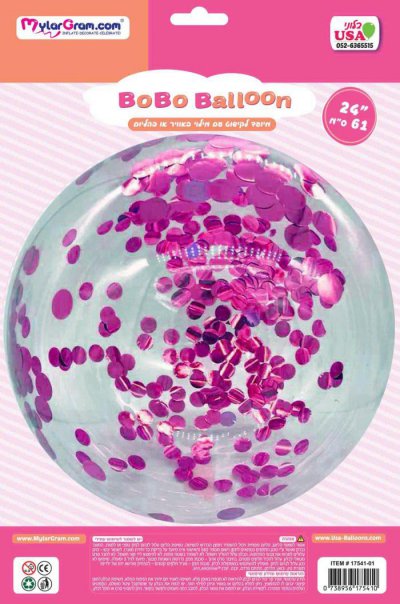 24" BOBO Pink Confetti Metallic Dots