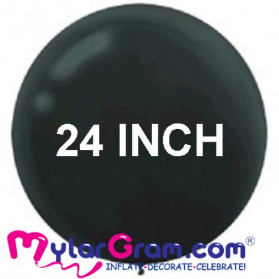 24" Black Jumbo Balloon (50)