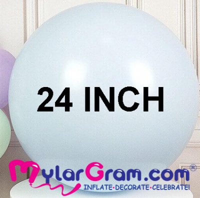 24" Macaron Light Blue Jumbo Balloon (50)