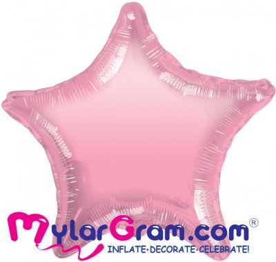 18" Metallic Light Pink Star MYLARGRAM