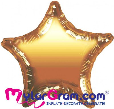 18" Metallic Gold Star MYLARGRAM