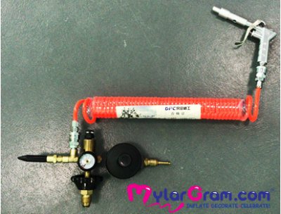 Trio Balloon Inflator with Hose & Gauge 