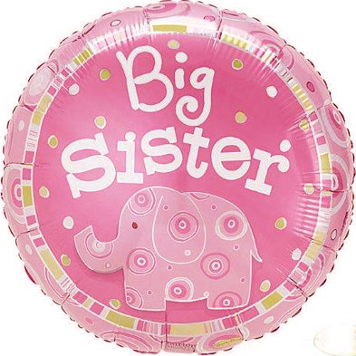 18" Big Sister Pink Elephant