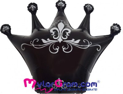 40" Black Crown Shape Air fill