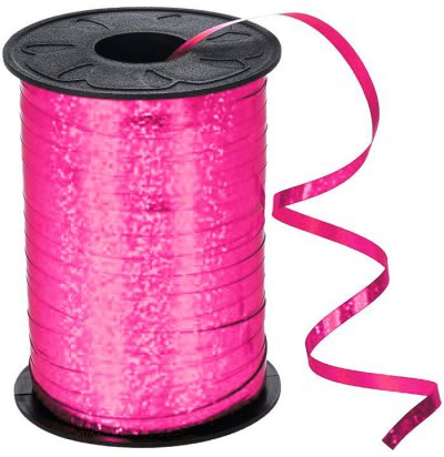 300 Yard Holographic Light Pink Ribbon 