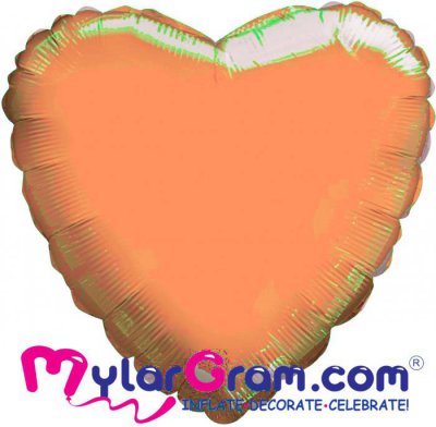 18" Metallic Copper Heart MYLARGRAM