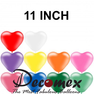 11" Heart 10 Assorted Colors 999