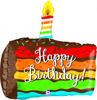 28" Happy Birthday Rainbow Cake