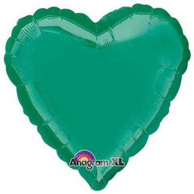 18" Metallic Green Heart