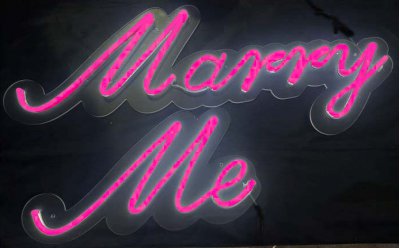 Marry Me Pink LED Sign 81x25cm