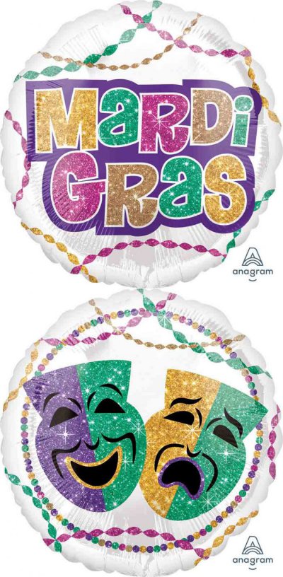 18" Masks Mardi Gras Party