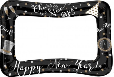 25" Happy New Year Selfie Frame Airfilled
