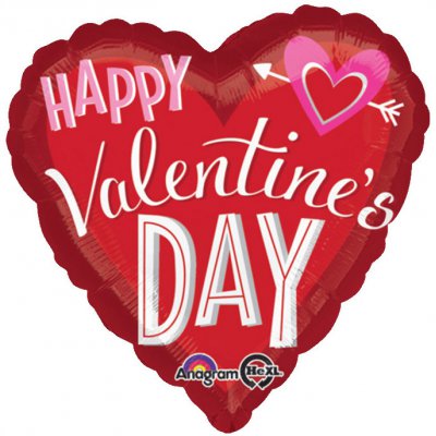 28" Happy Valentines Day Heart Arrow