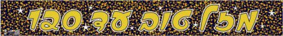 Mazel Tov Until 120 Banner Glitter Gold/Rose Gold Black