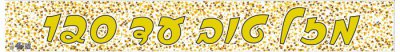 Mazel Tov Until 120 Banner Glitter Gold/Rose Gold White