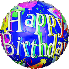 18" Happy Birthday Balloons & Party Hats