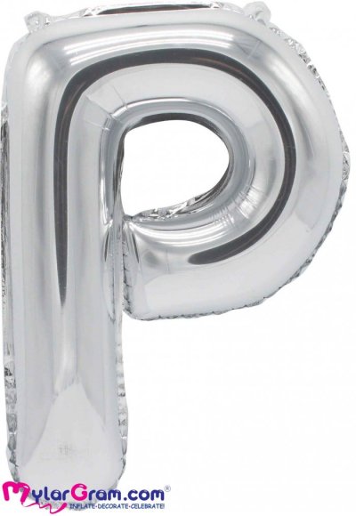 16" Silver Letter P