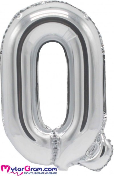 16" Silver Letter Q