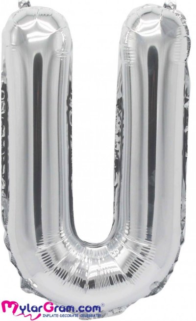 16" Silver Letter U (Unpackaged)