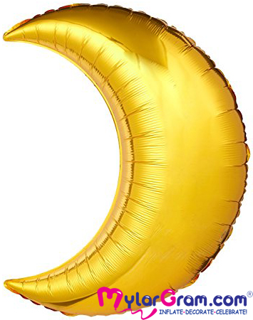 36" Crescent Moon Gold