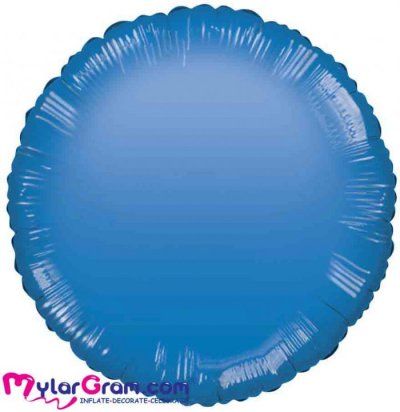 18" Metallic Blue Round MYLARGRAM