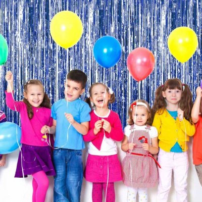 Shimmer Curtain Blue 100x200cm 