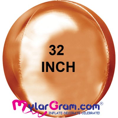 32" Rose Gold Ball Shape 4D