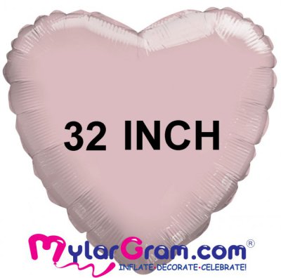 32" Metallic Rose Gold Heart MYLARGRAM