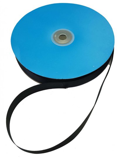 Satin Ribbon Black 16mm x 100m