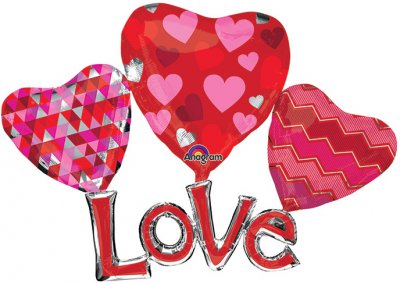 58" Multi-Balloon Floating Love