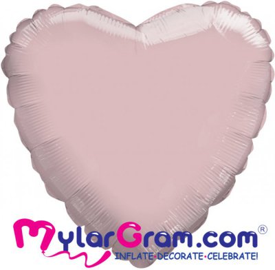 18" Metallic Rose Gold Heart MYLARGRAM