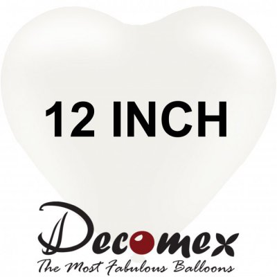 12" Metallic Heart White 400