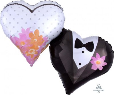 30" Wedding Couple Hearts