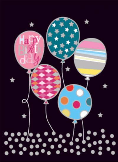 Balloon Design Greeting Card (B)