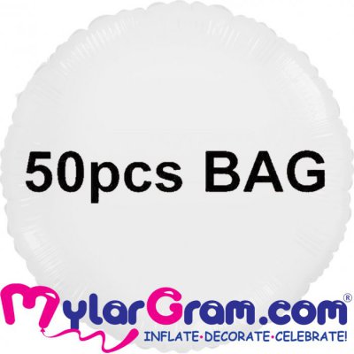 18" White Round MYLARGRAM
