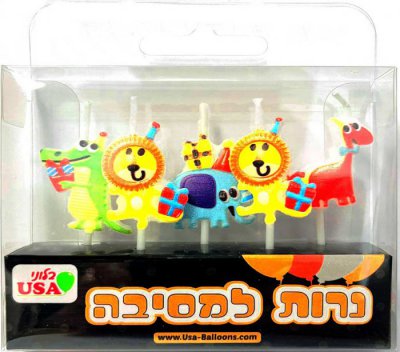 Jungle Animal Birthday Candles (5)