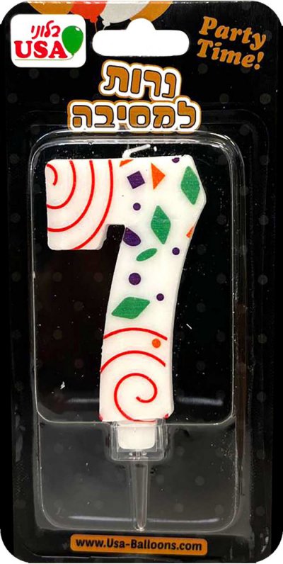 Decorative Number 7 Candle