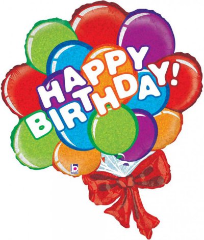 37" Happy Birthday Balloon Bow Bouquet